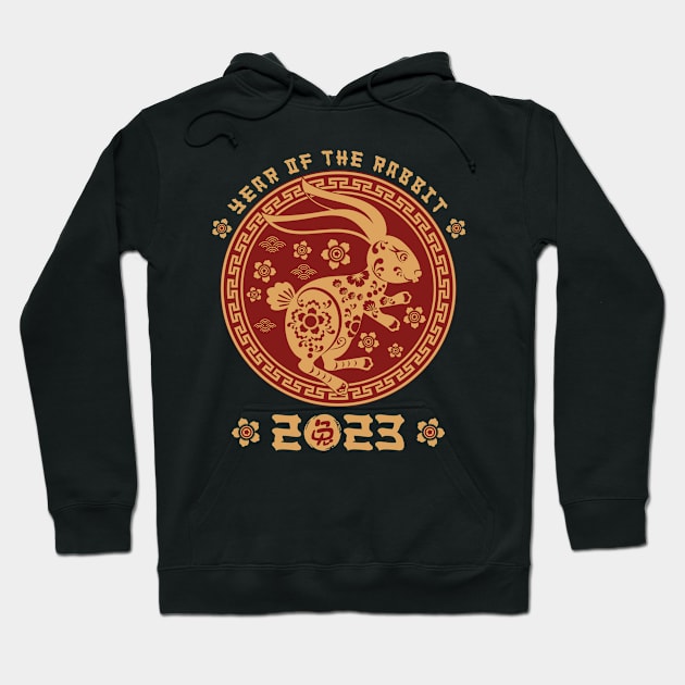 Year Of The Rabbit 2023 Zodiac Happy Chinese New Year 2023 Hoodie by Charaf Eddine